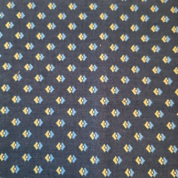 Cotton Fabric Blue Green Geometric Print 27"x42" DS Quilts Fabric Traditions - Picture 2 of 8